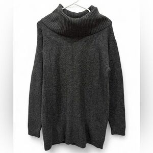 Women's Cabi‎ Campfire Cowl Neck Sweater Small Oversized Charcoal Gray Cozy Warm
